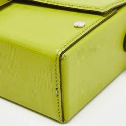 Fendi Green FF Embossed Leather Soft Baguette Trunk Bag
