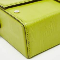 Fendi Green FF Embossed Leather Soft Baguette Trunk Bag