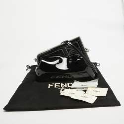 Pre Owned Fendi Black Patent Leather Midi First Bag