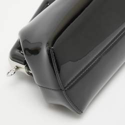 Pre Owned Fendi Black Patent Leather Midi First Bag