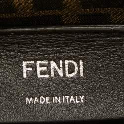 Pre Owned Fendi Black Patent Leather Midi First Bag