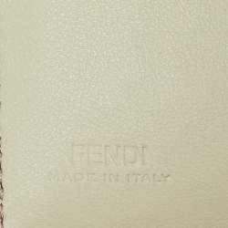 Pre Owned Fendi Green/Brown Elaphe Trifold Wallet