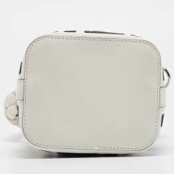 مملوكة مسبقًا Fendi White/Black FF Canvas Mini Mon Tresor Drawstring Bucket Bag