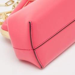 Fendi Pink Leather Small Fendi First Clutch