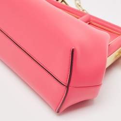 Fendi Pink Leather Small Fendi First Clutch