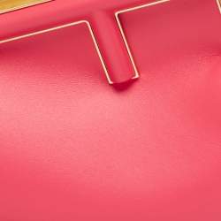 Fendi Pink Leather Small Fendi First Clutch