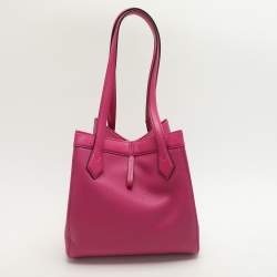 Pre Owned Fendi Fuchsia Leather Medium Origami Tote