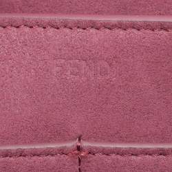 Pre Owned Fendi Fuchsia Leather Medium Origami Tote