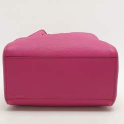 Pre Owned Fendi Fuchsia Leather Medium Origami Tote