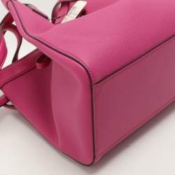 Pre Owned Fendi Fuchsia Leather Medium Origami Tote