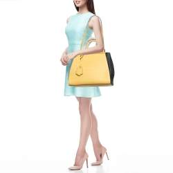 Pre Owned Fendi Tricolor Leather Medium 2Jours Tote