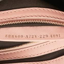 Fendi Pink Zucca Embossed Leather Medium Baguette Bag