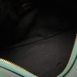 Pre Owned Fendi Light Green Leather Small Fendigraphy Hobo