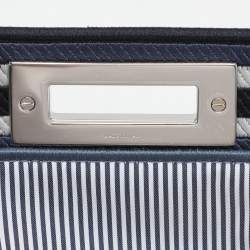 Fendi Blue Leather Medium Peekaboo Iseeu Top Handle Bag