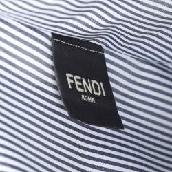Fendi Blue Leather Medium Peekaboo Iseeu Top Handle Bag