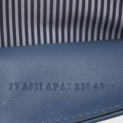 Fendi Blue Leather Medium Peekaboo Iseeu Top Handle Bag