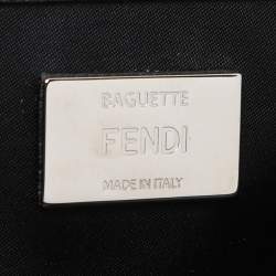 Fendi Black Nylon Multipocket Baguette Bag