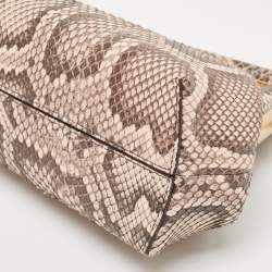 Fendi Pink/Brown Python Small Fendi First Clutch