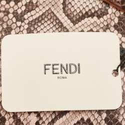 Fendi Pink/Brown Python Small Fendi First Clutch