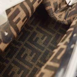 Pre Owned Fendi Black Patent Leather Midi First Bag