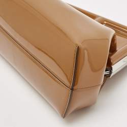 مملوكة مسبقًا Fendi Brown Patent Leather Midi First Bag