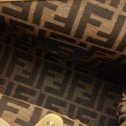 Pre Owned Fendi Beige Python Small First Clutch Bag