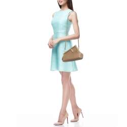 Pre Owned Fendi Beige Python Small First Clutch Bag