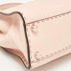 Fendi Beige Selleria Leather Medium Peekaboo Top Handle Bag
