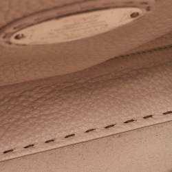 Fendi Beige Selleria Leather Medium Peekaboo Top Handle Bag