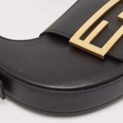 مملوكة مسبقًا Fendi Black Leather Mini Cookie Hobo