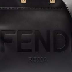 Pre Owned Fendi Black Leather Medium Sunshine Shopper Tote