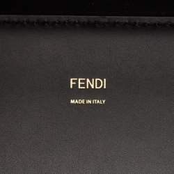 Pre Owned Fendi Black Leather Medium Sunshine Shopper Tote