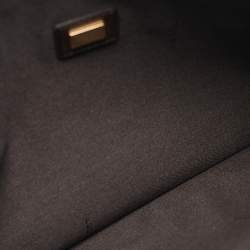 Pre Owned Fendi Tobacco Zucca Suede Flat Zip Pouch