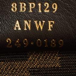 Pre Owned Fendi Beige/White Woven Leather Small First Shoulder Bag