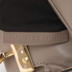 مملوكة مسبقًا Fendi Grey/White Woven Leather Mini Peekaboo Top Handle Bag