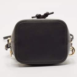 مملوكة مسبقًا Fendi Tobacco Zucca Mesh and Leather Mini Mon Tresor Bucket Bag