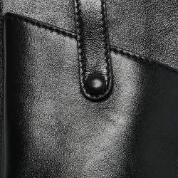 Pre Owned Fendi Black Glacier Leather Utility Pouch Belt Bag