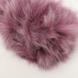 Pre Owned Fendi Purple For Fur and Leather Small First Clutch