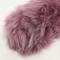 Pre Owned Fendi Purple For Fur and Leather Small First Clutch