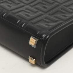 Pre Owned Fendi Black Leather Mini Sunshine Tote