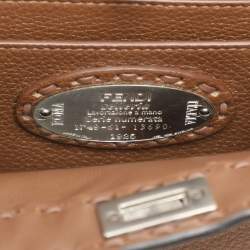 Pre Owned Fendi Pink Leather Petite Peekaboo ISeeU Top Handle Bag