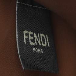 Pre Owned Fendi Pink Leather Petite Peekaboo ISeeU Top Handle Bag