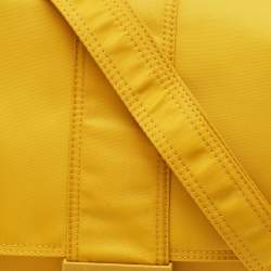 Fendi Yellow Nylon Medium Baguette Messenger Bag