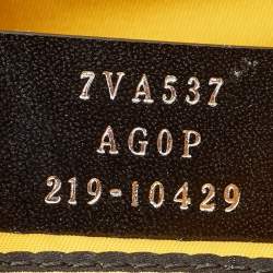 Fendi Yellow Nylon Medium Baguette Messenger Bag