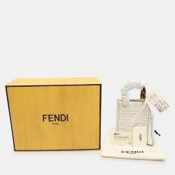 Fendi White Leather Mini Sunshine Tote