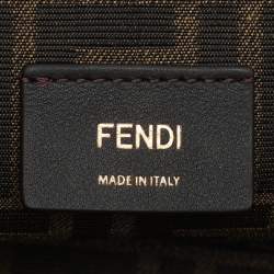 Fendi White Shearling Fur and Leather Fendi First Clutch