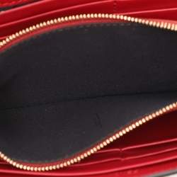 Fendi Red/Brown Zucca Leather F is Fendi Continental Wallet