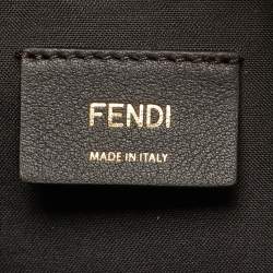 Pre Owned Fendi White Leather Medium Fendigraphy Hobo
