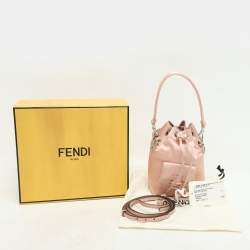 Fendi Baby Pink Nylon Mini Mon Tresor Bucket Bag