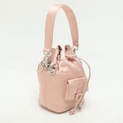 Fendi Baby Pink Nylon Mini Mon Tresor Bucket Bag